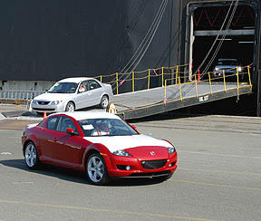 Mazda No. one million crosses Port of Tacoma docks