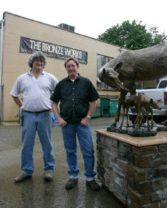 Kevin Keating and Jeff Oens operate The Bronze Works, a professional fine art foundry and gallery in Tacoma that produces bronze sculptures showcased around the world. (PHOTO BY TODD MATTHEWS)