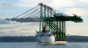 Cranes arrive at Port of Tacoma's Pierce County Terminal. (PHOTO COURTESY PORT OF TACOMA)