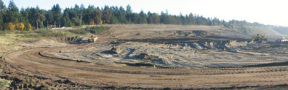 Graders changing Chambers Bay landscape