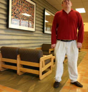 Olympia resident Pete Kowalsky  shares his story of career accomplishments during Tuesdays Tools 4 Success, a conference at Tacoma Community College designed to help people with disabilities prepare for employment (PHOTO BY TODD MATTHEWS)