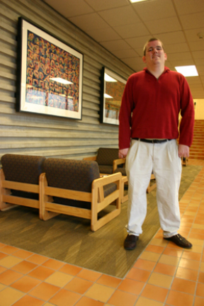 Olympia resident Pete Kowalsky  shares his story of career accomplishments during Tuesdays Tools 4 Success, a conference at Tacoma Community College designed to help people with disabilities prepare for employment (PHOTO BY TODD MATTHEWS)