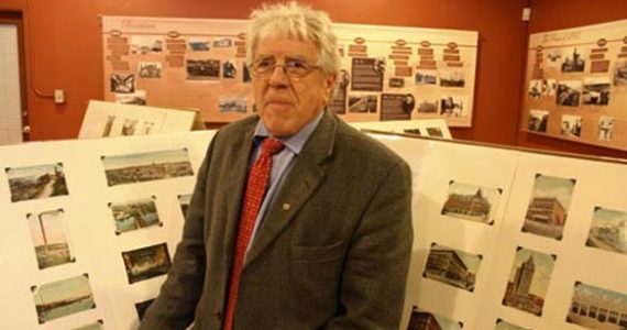 "Anytime I was someplace and there was a postcard that had anything from Tacoma, I bought it," says Tacoma native John Graham, who has collected vintage postcards for 40 years. His collection is presently on display at Tacoma Historical Society's exhibit center downtown. (PHOTO BY TODD MATTHEWS)