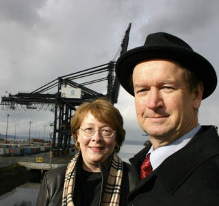 Pierce County political campaign veterans Ronnie Bush and Dick Dorsett co-founded Friends of the Port last summer. The group aims to increase awareness of issues and decision-making at the Port of Tacoma. (PHOTO BY TODD MATTHEWS)