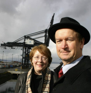 Pierce County political campaign veterans Ronnie Bush and Dick Dorsett co-founded Friends of the Port last summer. The group aims to increase awareness of issues and decision-making at the Port of Tacoma. (PHOTO BY TODD MATTHEWS)