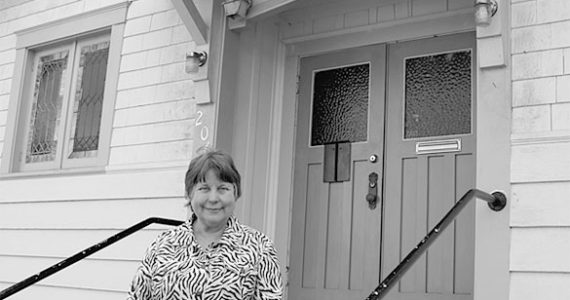 Rev. Frances Lorenz at the Center for Spiritual Living would like to see her congregation's building added to Tacoma's historic register (PHOTO BY TODD MATTHEWS)