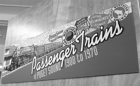 Fredrickson's passenger train photographs and memorabilia are on display at the Tacoma Historical Society's exhibit center. (PHOTO BY TODD MATTHEWS)