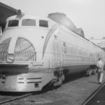 A picture of the Union Pacific Streamliner arriving at Union Station on April 12, 1942, is one of many photographs on exhibit. (PHOTO COURTESY JIM FREDERICKSON)