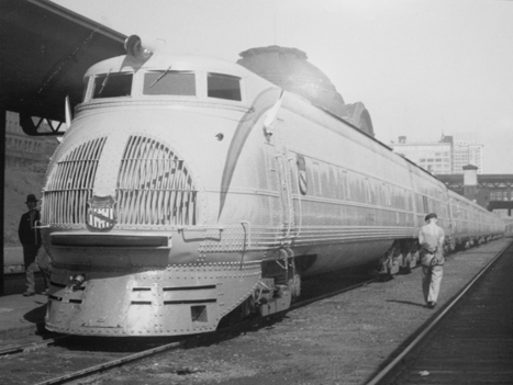 A picture of the Union Pacific Streamliner arriving at Union Station on April 12, 1942, is one of many photographs on exhibit. (PHOTO COURTESY JIM FREDERICKSON)