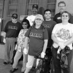 Safe Streets representative Anders Ibsen (center) joined Winthrop residents (from left to right) John 'Yo-Yo Man' Heffler, Dinah Young, Charles Jones, Lorna Fournier, Glenn Grigsby, and Autumn Wolfe in the neighborhood clean-up. (PHOTO BY TODD MATTHEWS)