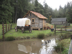 The restored 1885 Anderson log cabin at Pioneer Farm Museum. (PHOTO COURTESY BOB PETERS)