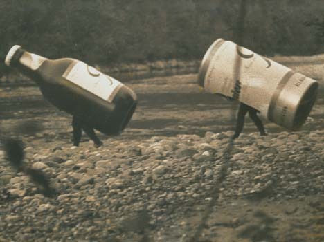 A poster from the 'Wild Rainier' ad campaign from Rainier Brewery is part of the Washington State History Museum's exhibit 'Icons of Washington History.' The exhibit includes one of the original beer bottle costumes featured in the advertisements. (IMAGE COURTESY WASHINGTON STATE HISTORY MUSEUM)