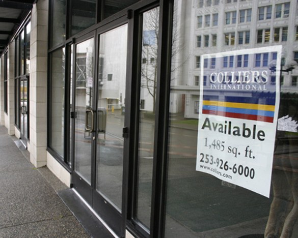 This vacant storefront at 906 Broadway could become a creative space for Tacoma artists thanks to a pilot project set to begin in June. The project, known as "Spaceworks Tacoma," would provide space for art residencies, static art installations, and creative business incubators. "Property owners bene