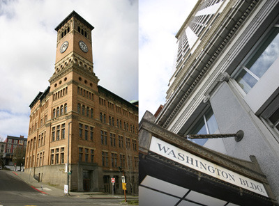 Old City Hall (left) and the Washington Building (right). (PHOTOS BY TODD MATTHEWS)