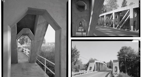 The State Route 162 McMillin / Puyallup River Bridge, a 77-year-old structure in Sumner that is listed on the National Register of Historic Places, now faces an uncertain future. The Pierce County Landmarks and Historic Preservation Commission will conduct a site visit Tuesday. (PHOTOS COURTESY LIBRARY OF CONGRESS)