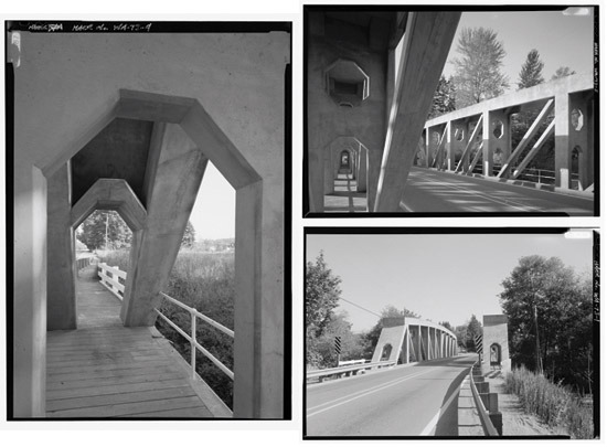 The State Route 162 McMillin / Puyallup River Bridge, a 77-year-old structure in Sumner that is listed on the National Register of Historic Places, now faces an uncertain future. The Pierce County Landmarks and Historic Preservation Commission will conduct a site visit Tuesday. (PHOTOS COURTESY LIBRARY OF CONGRESS)
