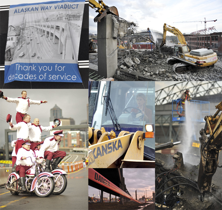 The Alaskan Way Viaduct demolition. (PHOTOS COURTESY WSDOT)