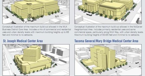 Four conceptual illustrations provided by the City of Tacoma show what Tacoma's MLK Business District could look like in the future. (COURTESY CITY OF TACOMA)