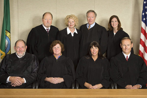 Pierce County District Court Judges Franklin L. Dacca, Karla E. Buttorff, Pat O'Malley, Claire Sussman, James R. Heller, Margaret Vail Ross, Judy Rae Jasprica, and Jack F. Nevin. (PIERCE COUNTY)