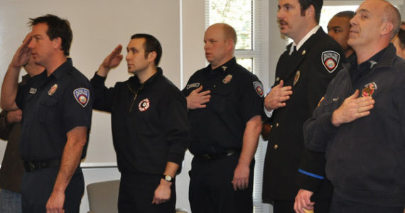 The Tacoma Fire Department recognized five firefighters with the medal of valor award in a ceremony Wednesday. (PHOTO COURTESY TACOMA FIRE DEPARTMENT)