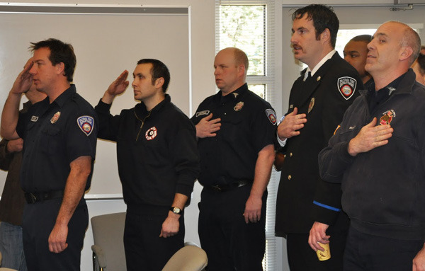 The Tacoma Fire Department recognized five firefighters with the medal of valor award in a ceremony Wednesday. (PHOTO COURTESY TACOMA FIRE DEPARTMENT)