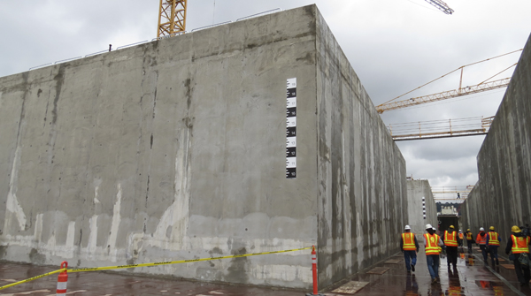 On Friday, crews prepared for the float out of the first cycle of SR 520 pontoons in Tacoma The depth meter will tell crews how deep the water is in the basin and how deep the pontoon sits in the water.