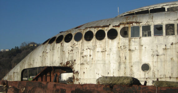 The Kalakala Ferry is moored on the Hylebos Waterway in Tacoma / PHOTO COURTESY WIKIMEDIA COMMONS / JOEGOODFRIEND