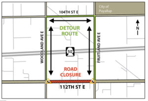 Pierce County recently reopened a section of 112th Street East after completing infrastructure improvements. (IMAGE COURTESY PIERCE COUNTY)