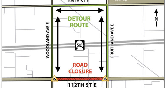 Pierce County recently reopened a section of 112th Street East after completing infrastructure improvements. (IMAGE COURTESY PIERCE COUNTY)