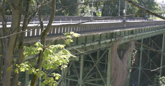 The city will begin design work soon to rehabilitate the Tacoma Avenue South Bridge. (PHOTO BY TODD MATTHEWS)