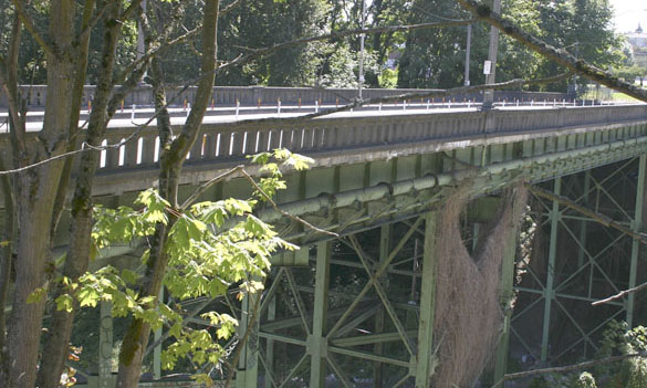 The city will begin design work soon to rehabilitate the Tacoma Avenue South Bridge. (PHOTO BY TODD MATTHEWS)