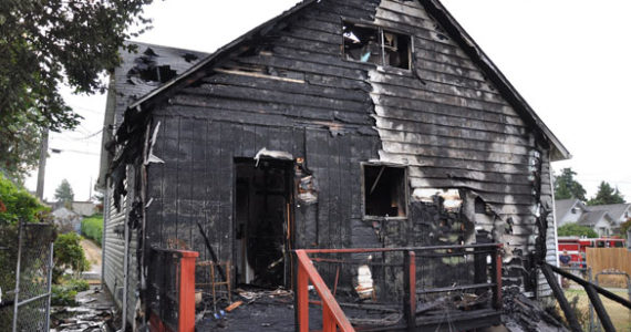 Tacoma fire fighters responded early Wednesday morning to a house fire in the 1200 block of South Adams Street. (PHOTO COURTESY TACOMA FIRE DEPARTMENT)