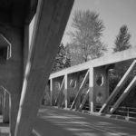 The McMillin Bridge's concrete trusses are monumental in scale and allow pedestrians to walk through them. "There's almost a cathedral-like experience when you walk through those trusses," says Chis Moore of the Washington Trust for Historic Preservation. "There is an architectural element to the McMillin Bridge that is missing in other bridges. It doesn't have the 'Erector Set' look that steel bridges have. It has this cloistered effect when you walk under those sculptured trusses." (PHOTOS COURTESY HISTORIC AMERICAN ENGINEERING RECORD / NATIONAL PARK SERVICE)