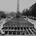 Workers began to build the new McMillin Bridge in September 1934, but had to pause mid-winter when the Puyallup River flooded. Construction resumed the following spring. By late summer, the new McMillin Bridge opened. The total cost was $35,912 and the bridge was cheap to maintain -- a selling point during the Great Depression. (PHOTOS COURTESY HISTORIC AMERICAN ENGINEERING RECORD / NATIONAL PARK SERVICE)