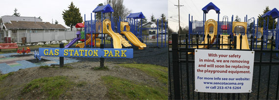 Gas Station Park in Tacoma's South End will receive $21,486 to completely overhaul the park. Three-dozen projects throughout Tacoma will receive nearly $220,000 in innovative grant funding as a result of recommendations made by the city's eight neighborhood councils. (PHOTOS BY TODD MATTHEWS)