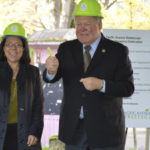 Tacoma Mayor Marilyn Strickland and Congressman Norm Dicks celebrated the beginning of the Pacific Avenue Streetscape Project Monday morning downtown. (PHOTO COURTESY CITY OF TACOMA)