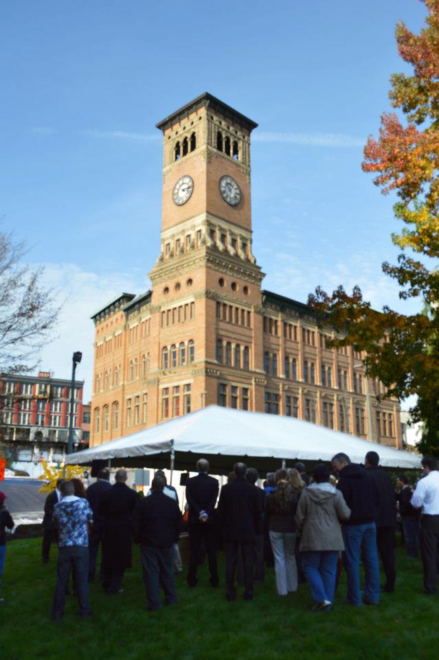 The groundbreaking ceremony was held in Fireman's Park near Pacific Avenue and Old City Hall. (PHOTO COURTESY CITY OF TACOMA)