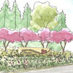 The South Sprague Avenue Enhancement Project will include landscape improvements, rain gardens, and a new median to provide traffic calming for a new neighborhood gateway wing. (IMAGE COURTESY CITY OF TACOMA)