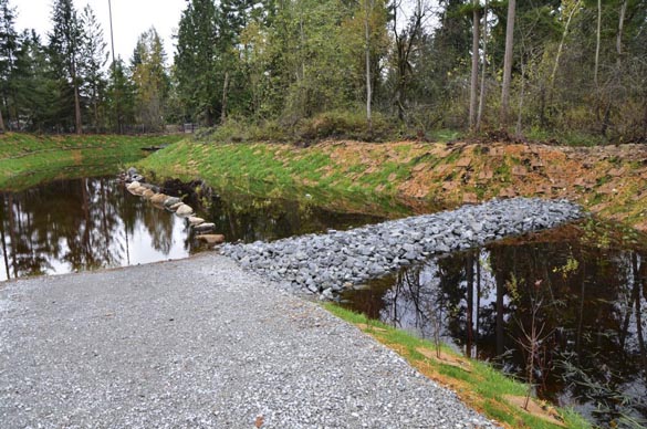 Pierce County recently completed work on a stormwater pond in the Fir Ridge neighborhood south of Bonney Lake. (PHOTO COURTESY PIERCE COUNTY)