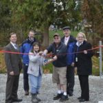 Pierce County Executive Pat McCarthy (far right) joined Public Works staff and neighbors during a ribbon-cutting ceremony Wednesday afternoon. (PHOTO COURTESY PIERCE COUNTY)