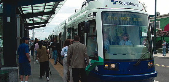 Downtown Tacoma LINK light rail. (PHOTO COURTESY SOUND TRANSIT)