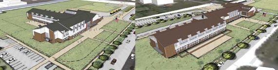 Tacoma-based Korsmo Construction will build Greenwood Elementary School (left) and Clarkmoor Elementary School (right) on the grounds of Joint Base Lewis-McChord. (IMAGES COURTESY INTEGRUS ARCHITECTURE)