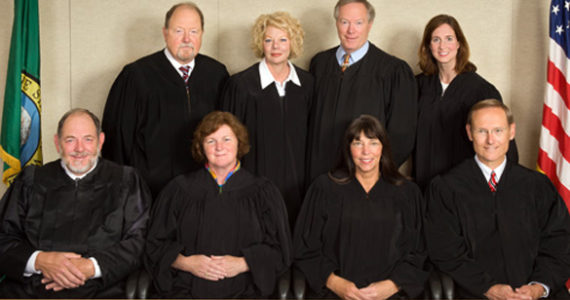 Top row (from left): Franklin L. Dacca, Karla E. Buttorff, Pat O'Malley and Claire Sussman. Bottom row (from left): James R. Heller, Margaret Vail Ross, Judy Rae Jasprica and Jack F. Nevin. (PHOTO COURTESY PIERCE COUNTY)