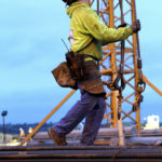 Iron workers carefully unloaded a shipment of rebar onto the site where they will be tied together as part of the third cycle of pontoons for the new SR-520 floating bridge. (PHOTO COURTESY WASHINGTON STATE DEPARTMENT OF TRANSPORTATION)