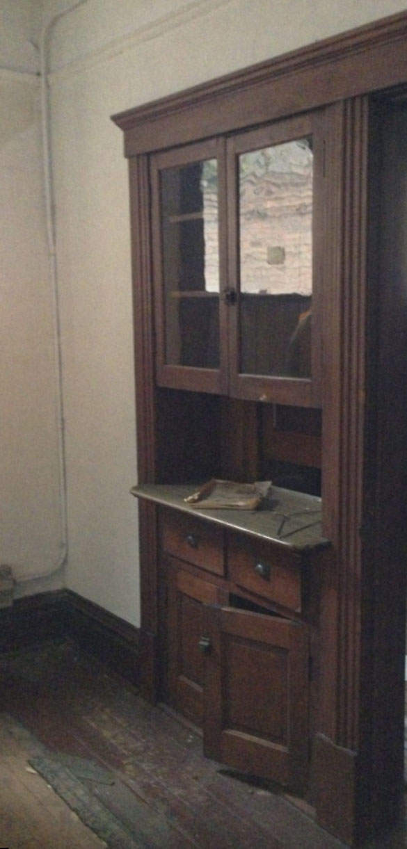 Original cabinetry on the second floor of the Pochert Building. (PHOTO COURTESY HISTORIC TACOMA)