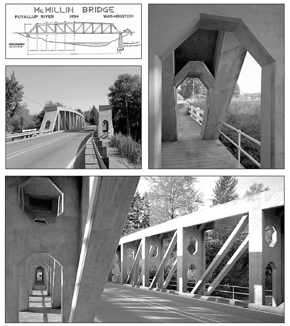 Pierce County’s historic McMillin Bridge. (PHOTOS COURTESY HISTORIC AMERICAN ENGINEERING RECORD / NATIONAL PARK SERVICE)