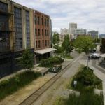 The former Prairie Line cuts through the University of Washington Tacoma campus toward downtown and the waterfront. It could be converted into a trail for bikes and pedestrians traveling between South Tacoma and the city's central business district. (FILE PHOTO BY TODD MATTHEWS)