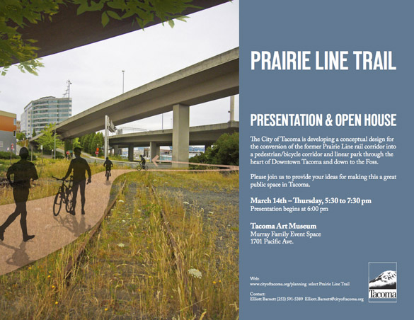 Tacoma to host Prairie Line Trail design open house