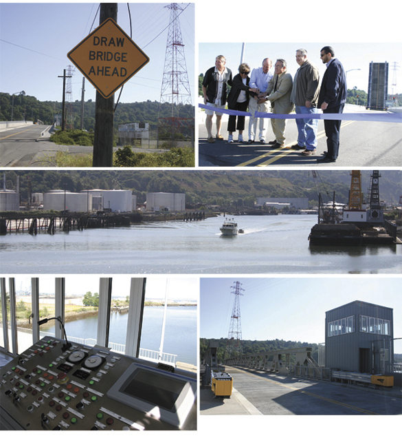 Last June, representatives from the City of Tacoma and the Port of Tacoma gathered on the west side of the Blair Waterway for a ribbon-cutting ceremony to celebrate the official re-opening of the Hylebos Bridge. (FILE PHOTOS BY TODD MATTHEWS)