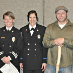 Tacoma fire fighter Jack Hawkins, captain Jennifer Gunnel, fire fighter Annie Craig, John Bronson, and Rebecca Thayer-Blunt. (PHOTO COURTESY TACOMA FIRE DEPARTMENT)